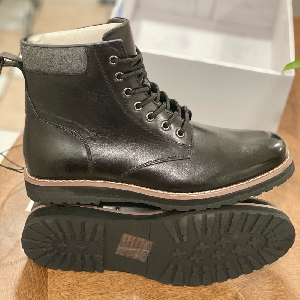 Express Men Fashion Leather Boots Size 9 Black New